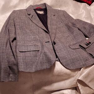 Merona Classic Black and White Checkered Blazer